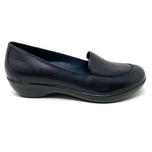 Dansko Debra Napa Leather Black Loafers Shoes 39